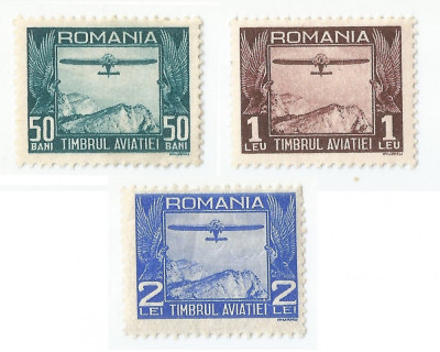 Romania, LP VII.2/1931, Timbre de aviatie, Avion in zbor, MNH foto