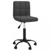 VidaXL Scaun de bucătărie pivotant, negru, catifea