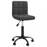 Cumpara ieftin Scaun de bucătărie pivotant, negru, catifea