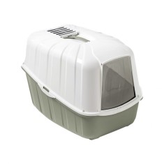 Litieră verde cu acoperiș + lopățică + filtru de carbon Cipria 54x39x40 cm