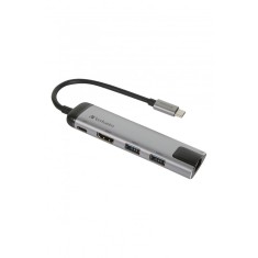 Hub USB Verbatim USB 3.0, Multiport, HDMI, Gigabit Ethernet