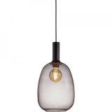 Lustra tip pendul Alton I, metal/sticla, neagra, 23 x 43 x 23 cm