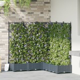 VidaXL Ghiveci de Grădină cu Pergolă 5 piese Gri Deschis 120x120x125.5 cm
