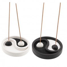 Decoratiune set doua suporturi yin yang pentru betisoare parfumate si nisip