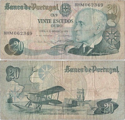 1978 (4 X), 20 escudos ( P-176b.4) - Portugalia foto