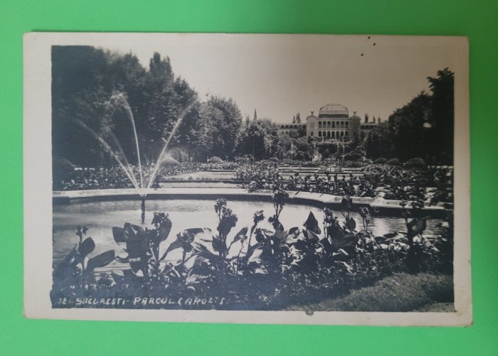 Carte poștală București Parcul Carol