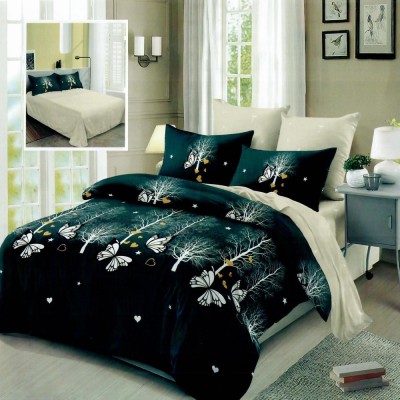 Lenjerie pat dublu,bumbac finet,6 piese,cearceaf normal 220x240cm, cearceaf pilota 200x220cm, 2 fete de perna 50x70, 2 fete de perna 70x70-M311 foto