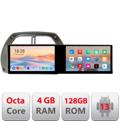 Navigatie Toyota Rav 4 2000-2004 Edotec 2 ecrane 8 core 4+128 21.6 inch Incell android Wifi 5Ghz gps internet kit-rav4-old CarStore Technology foto