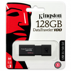 Memorie Externa Kingston DT100, 128Gb, USB 3.0, Neagra DT100G3/128GB foto
