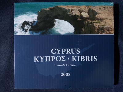 Euro set - Cipru 2008 de la 1 cent la 2 euro + medalie comemorativă foto