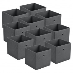 Set 10 buc cutii Faltbox pliabile pentru depozitare gri inchis [en.casa] HausGarden Leisure foto