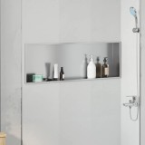 Cumpara ieftin Nisă de Duș Argintiu 90 x 30 x 9.5 cm Oţel inoxidabil