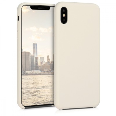 Husa pentru Apple iPhone XS Max, Silicon, Bej, 45909.16 foto