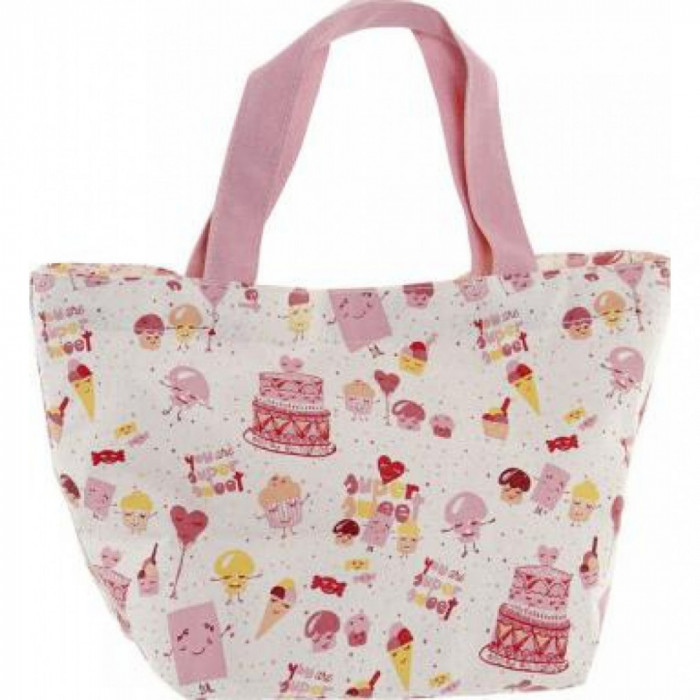 Geanta de plaja din panza roz Dkd Home Decor 34x14x32cm StarHome GiftGalaxy