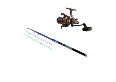 Set lanseta feeder tele 3.9 m si mulineta YU 6000, putere 60-120 g foto