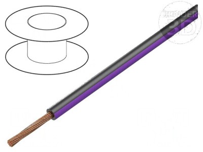 Cablu FLRY-B 1x0,75mm2 PVC negru-violet 60V foto