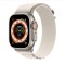 Curea smartwatch, THD, Alpine Loop, pentru Apple Watch Ultra2 49 mm, Apple Watch 46 mm seria 10, marime universala, catarama gri, Crem