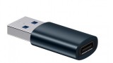 ADAPTOR Baseus Ingenuity Series Mini OTG, USB Type-C (M) la USB 3.1 (T), corp metalic, albastru &quot;ZJJQ000103&quot; (timbru verde 0.18 lei) - 6932172605803