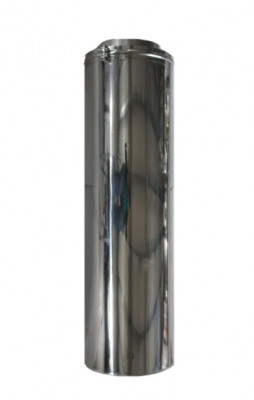 Element din inox la 1 metru inaltime Fornello, diametru interior 120 mm, pentru centrale pe lemn, carbune si peleti foto