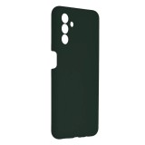 Husa din silicon compatibila cu Samsung Galaxy A04S, silk touch, interior din catifea, Verde inchis, X-Level