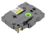 Bandă Etichetare 9mm x 8m Galbenă/Neagră TZE-S621