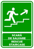 Semn pentru scara de salvare sprea dreapta sus
