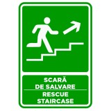 Semn pentru scara de salvare sprea dreapta sus