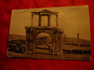 Ilustrata - Arcul lui Hadrian - Grecia -inc.sec.XX foto