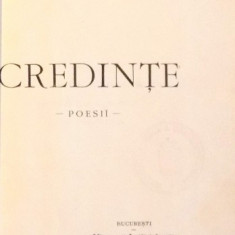 CREDINTE, POESII de ST. O. IOSIF, EDITIA I , 1905