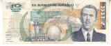 M1 - Bancnota foarte veche - Mexic - 10 pesos - 1992