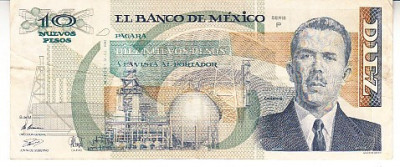 M1 - Bancnota foarte veche - Mexic - 10 pesos - 1992 foto