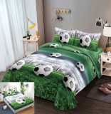 Cumpara ieftin Lenjerie De Pat 3D - Martini Xd009, Bumbac, 4 Piese, Cu Elastic, Imprimeu