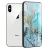 Husa iPhone X/XS Techsuit Glaze Blue Ocean - Protectie Premium, Bleu