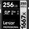 Lexar SDXC Pro 1667X UHS-II U3 R250/W120 (V60) 256G