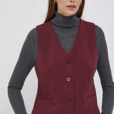 Dkny vesta culoarea bordo, un singur rand de nasturi