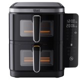 Cumpara ieftin Friteuza cu Aer Cald iHunt Bro Air Fryer 11L Dual Stack, 2800W, Zona Dubla Independenta, Display Digital, Temperatura Reglabila, Timer, Mentinere la C