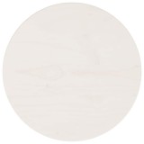 Blat de masă, alb, &Oslash;30x2,5 cm, lemn masiv de pin
