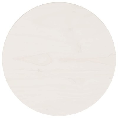Blat de masă, alb, &amp;Oslash;30x2,5 cm, lemn masiv de pin foto