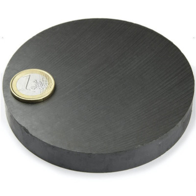 Magnet ferita disc &amp;Oslash;100&amp;amp;#215;15 mm, putere 11 kg, Y35 foto