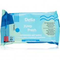 Delia Cosmetics Keep Fresh Antibacterial Servetele umede cu efect revigorant 15 buc