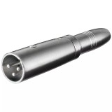 Adaptor Audio XLR Tata la Jack 6.35mm Mono Mama Goobay - Metalic, Ecranat