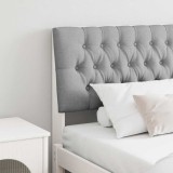 VidaXL Tăblie tapițată Gri deschis 200 cm Lemn de pin masiv 879323