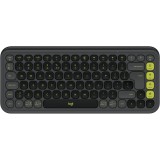 Tastatura Logitech Pop Icon, Wireless, Bluetooth, Graphite/Green