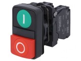 Comutator Dublu 22mm Roșu/Verde 1 NC 1 NO