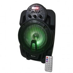 Boxa portabila Lige cu Bluetooth, 6.5inch, AUX-in, Radio FM, Cititor USB, Card TF, Lumini LED DJ, Telecomanda,