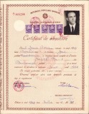 PM128 Certificat de absolvire liceu seral, București, 1953