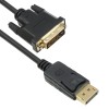 Cablu DisplayPort la DVI-D 24+1 pini, DeTech, 1.8m, DP tata, conductor cupru, conectori auriti
