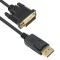 Cablu DisplayPort la DVI-D 24+1 pini, DeTech, 1.8m, DP tata, conductor cupru, conectori auriti