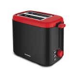 Prajitor de paine Heinner HTP-800BKR, 2 felii, 7 niveluri rumenire, Functie auto-centrare, Rosu/Negru