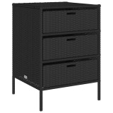 Cumpara ieftin Dulap depozitare de gradina, negru, 55x59x80 cm, poliratan